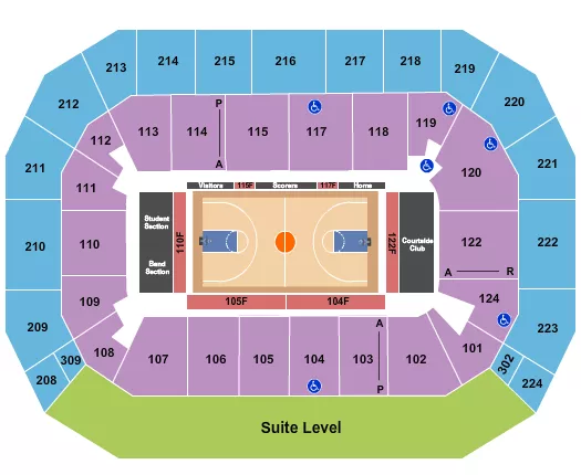 BASKETBALL Seating Map Seating Chart