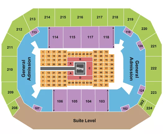 BOXING Seating Map Seating Chart