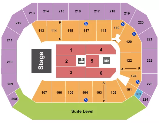ENDSTAGE W B STAGE Seating Map Seating Chart