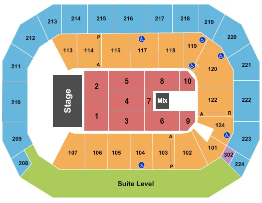 MERCYME Seating Map Seating Chart