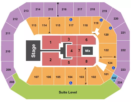 TOBYMAC Seating Map Seating Chart