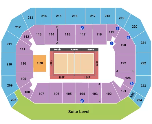 VOLLEYBALL 2 Seating Map Seating Chart