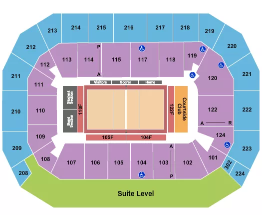 VOLLEYBALL Seating Map Seating Chart