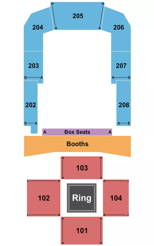 BOXING Seating Map Seating Chart