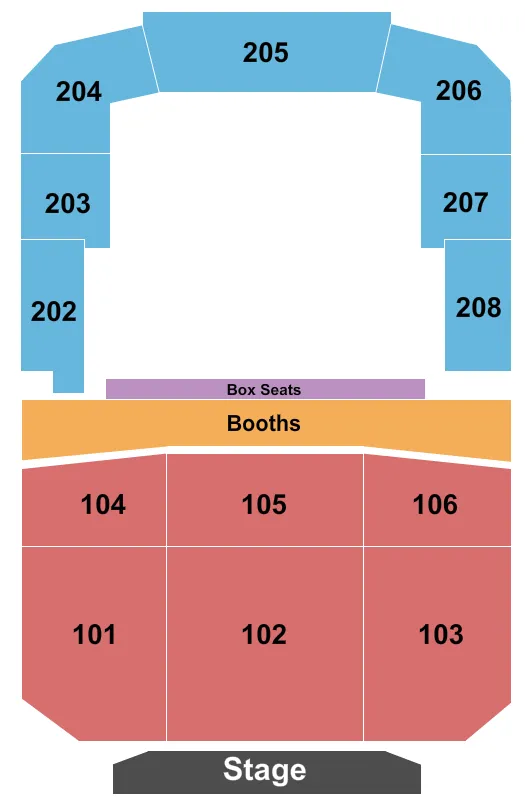 ENDSTAGE Seating Map Seating Chart