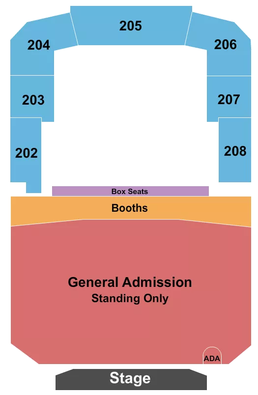 ENDSTAGE GA FLOOR 3 Seating Map Seating Chart