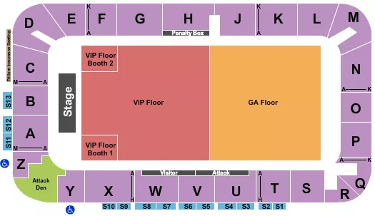 END STAGE Seating Map Seating Chart