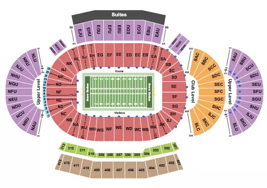 FOOTBALL Seating Map Seating Chart