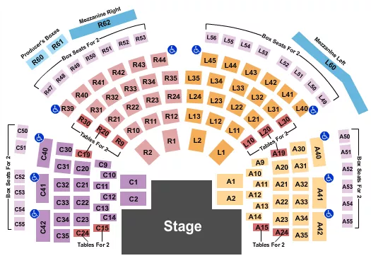 ENDSTAGE Seating Map Seating Chart