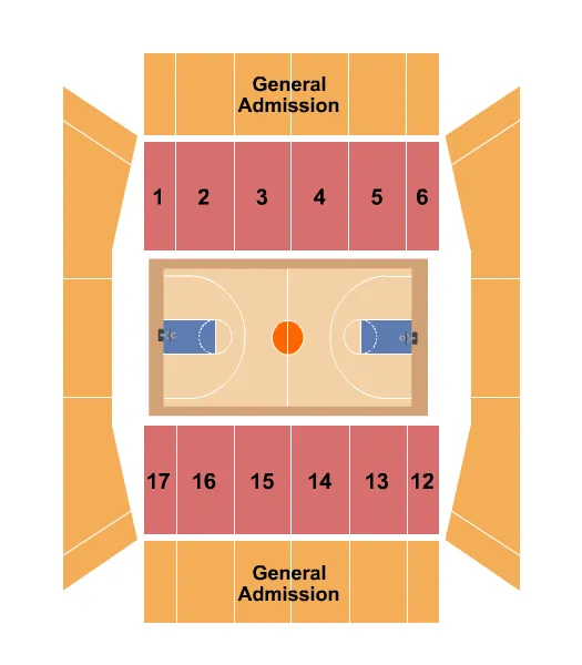 BASKETBALL Seating Map Seating Chart