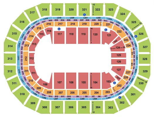 MONSTER TRUCKS Seating Map Seating Chart