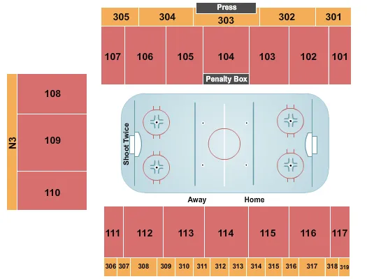 HOCKEY Seating Map Seating Chart