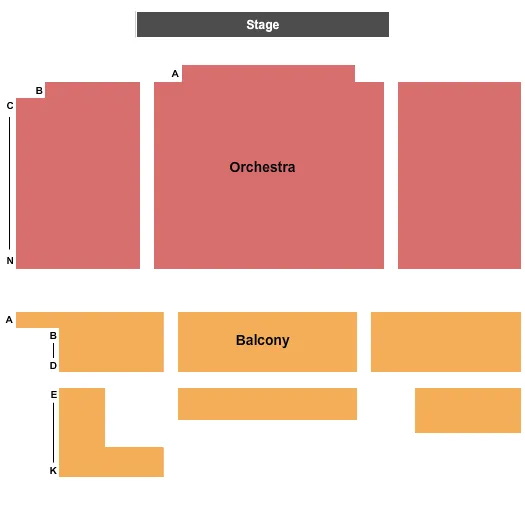 END STAGE Seating Map Seating Chart