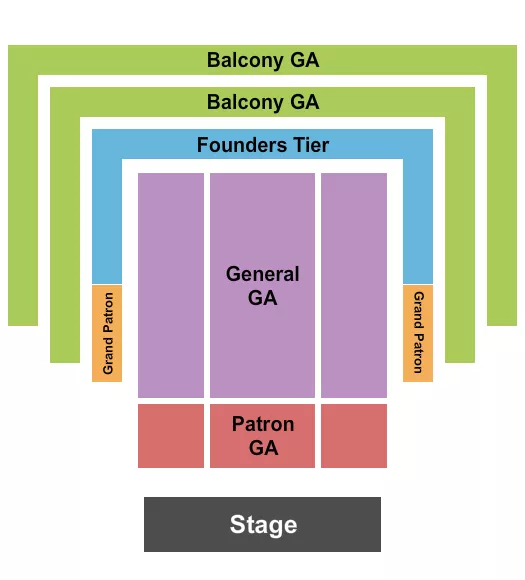 BENAROYA HALL S MARK TAPER FOUNDATION AUDITORIUM GA BY LEVEL 2 Seating Map Seating Chart