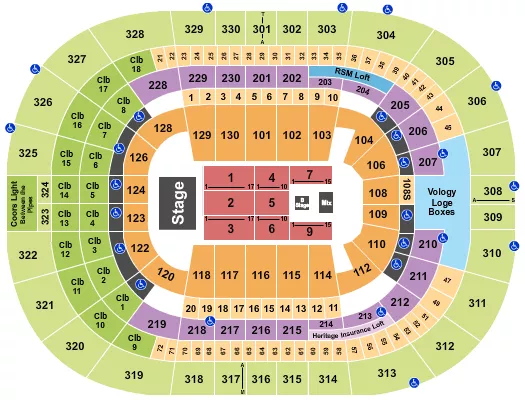 THIRD DAY Seating Map Seating Chart