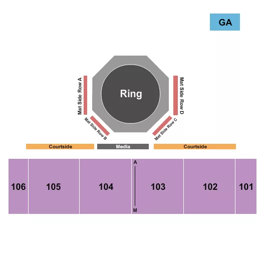 BENDER ARENA AMERICAN UNIVERSITY WRESTLING Seating Map Seating Chart