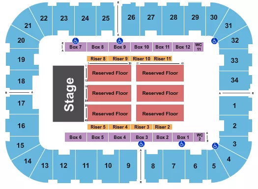 ENDSTAGE 3 Seating Map Seating Chart
