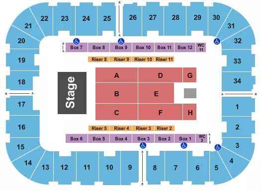 ENDSTAGE 4 Seating Map Seating Chart