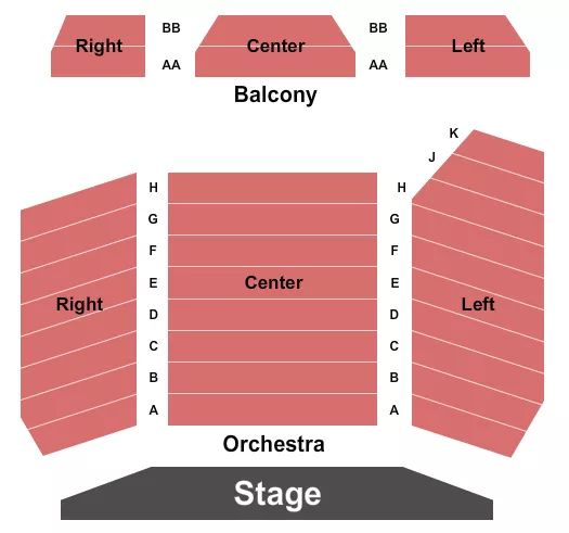 END STAGE Seating Map Seating Chart