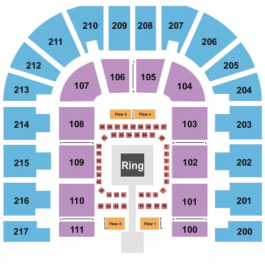 BOXING 2 Seating Map Seating Chart
