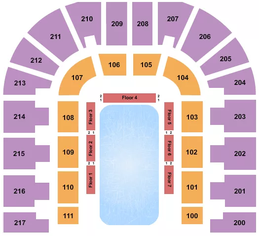 DISNEY ON ICE Seating Map Seating Chart