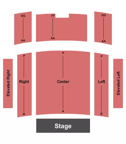END STAGE Seating Map Seating Chart