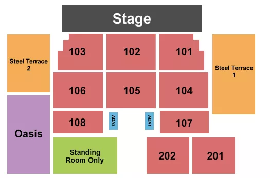 BETHLEHEM MUSIKFEST WIND CREEK STEEL STAGE ENDSTAGE 3 Seating Map Seating Chart