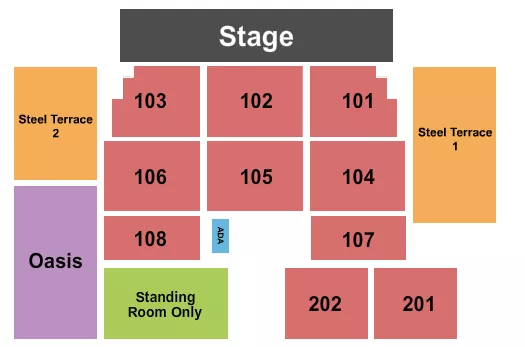 BETHLEHEM MUSIKFEST WIND CREEK STEEL STAGE ENDSTAGE 4 Seating Map Seating Chart