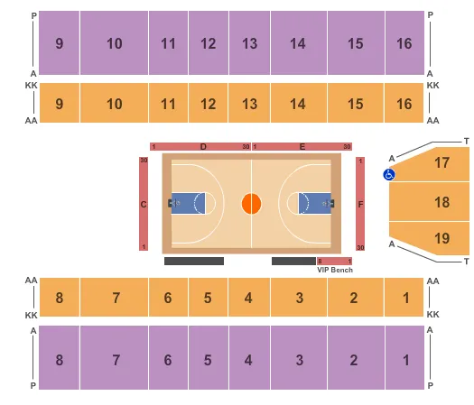 BASKETBALL Seating Map Seating Chart