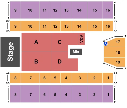 ENDSTAGE 2 Seating Map Seating Chart