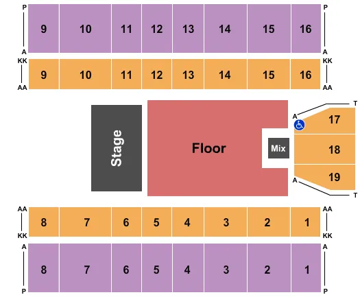 ENDSTAGE 3 Seating Map Seating Chart