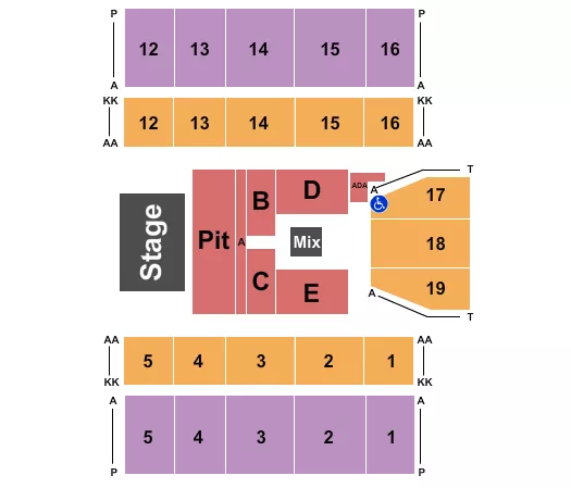 ENDSTAGE 5 Seating Map Seating Chart