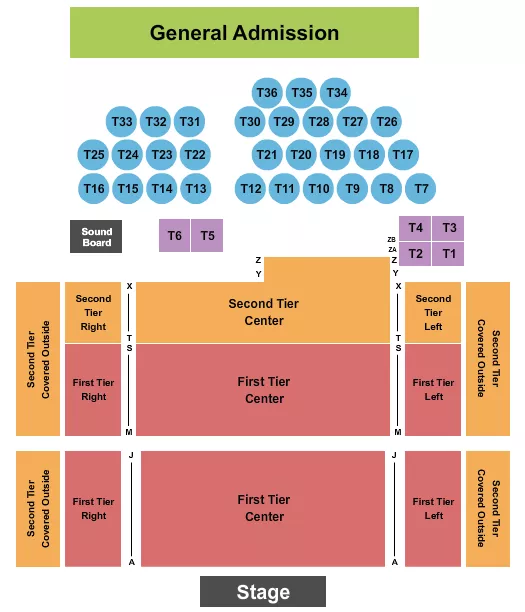 ENDSTAGE 5 Seating Map Seating Chart