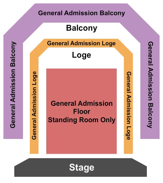 ENDSTAGE ALL GA Seating Map Seating Chart