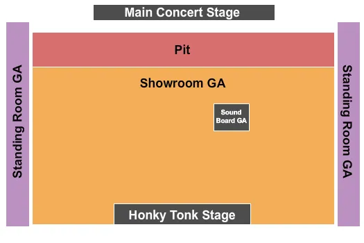 END STAGE GA PIT Seating Map Seating Chart