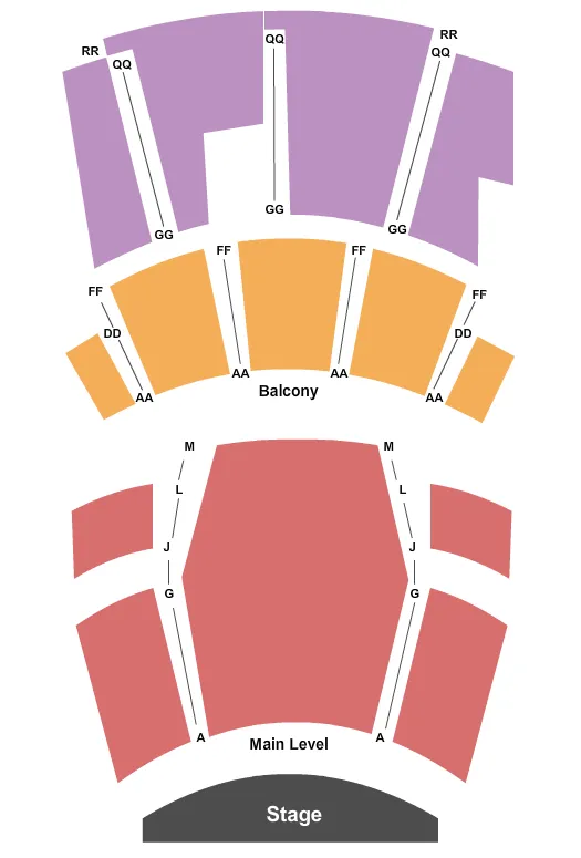 END STAGE Seating Map Seating Chart
