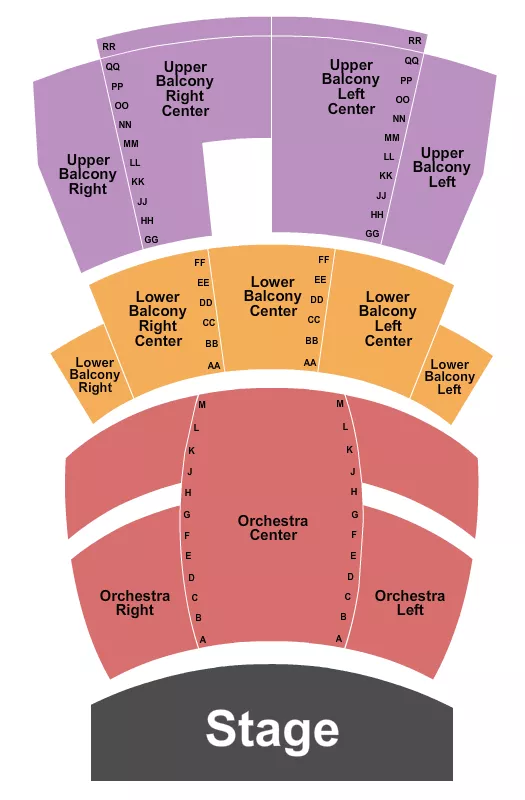 ENDSTAGE 2 Seating Map Seating Chart