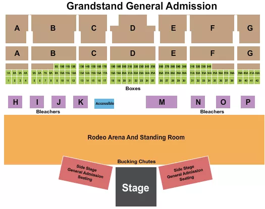 RODEO Seating Map Seating Chart