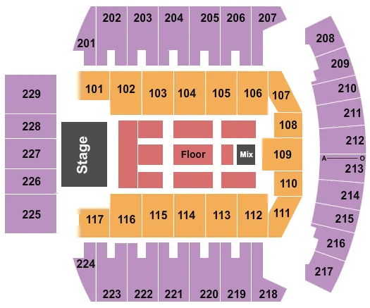 ENDSTAGE 3 Seating Map Seating Chart