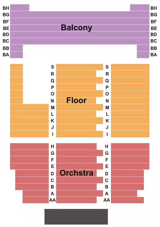 ENDSTAGE Seating Map Seating Chart