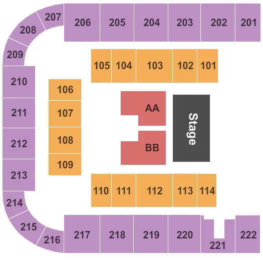 CONCERT ENDSTAGE Seating Map Seating Chart