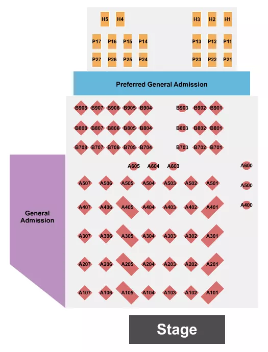 ENDSTAGE TABLES 3 Seating Map Seating Chart