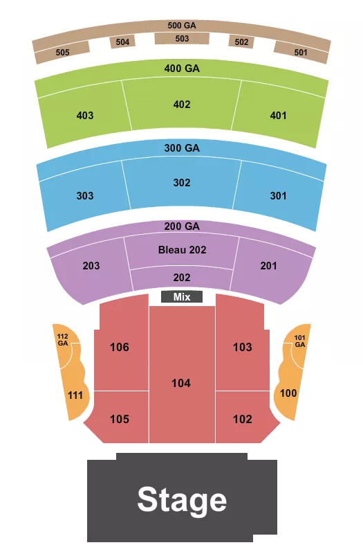 ENDSTAGE RESERVED 2 Seating Map Seating Chart