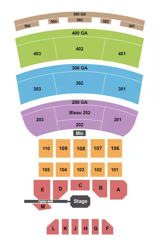 MMA Seating Map Seating Chart