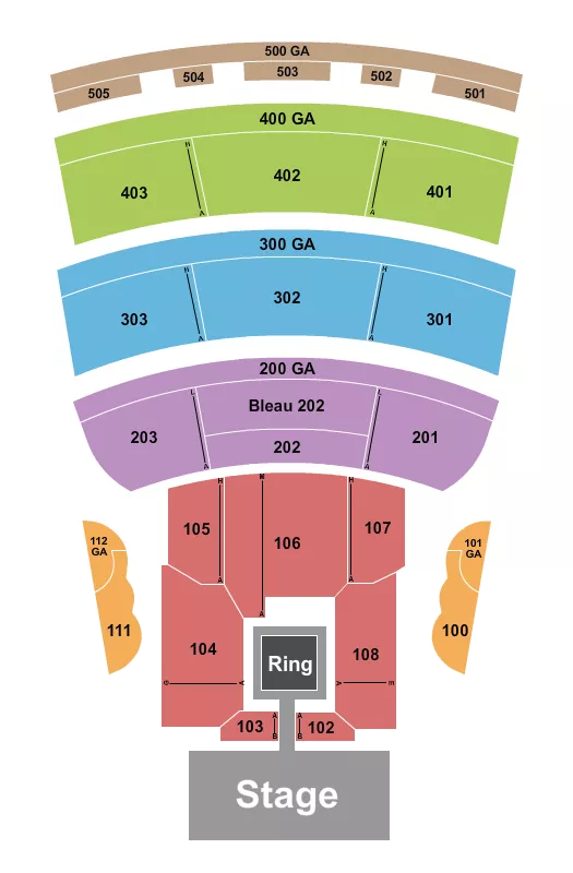 WWE Seating Map Seating Chart
