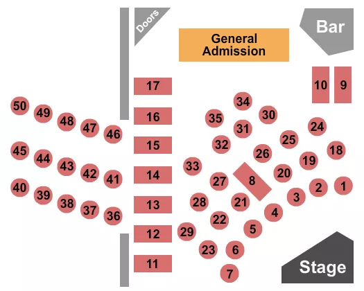 BLUE NOTE HARRISON RSV TABLES GA 2 Seating Map Seating Chart