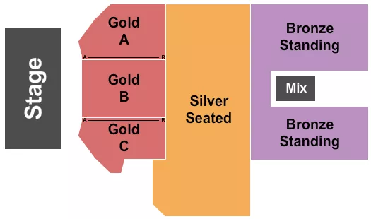 ENDSTAGE STANDING Seating Map Seating Chart
