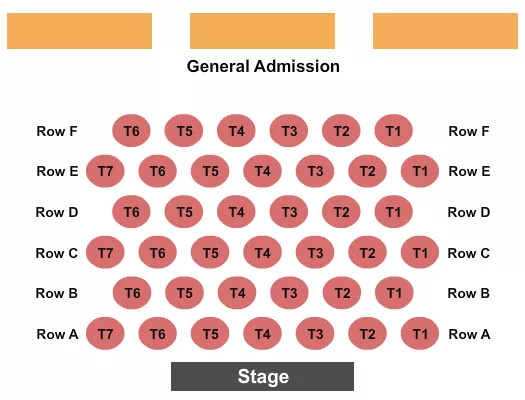 BLUEWATER RESORT CASINO SHOWROOM GA TABLE Seating Map Seating Chart