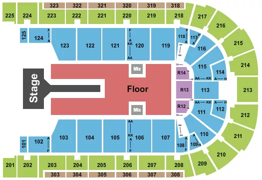 BOARDWALK HALL ARENA BOARDWALK HALL ENDSTAGE FLOOR W LONG CATWALK Seating Map Seating Chart