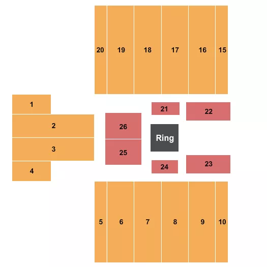 WWE Seating Map Seating Chart